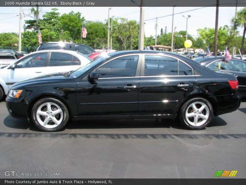 Ebony Black / Gray 2006 Hyundai Sonata GLS V6