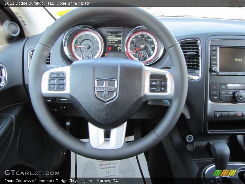 Stone White / Black 2011 Dodge Durango Heat