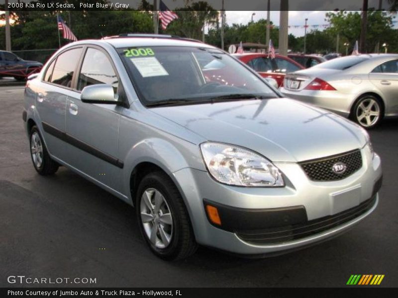 Polar Blue / Gray 2008 Kia Rio LX Sedan