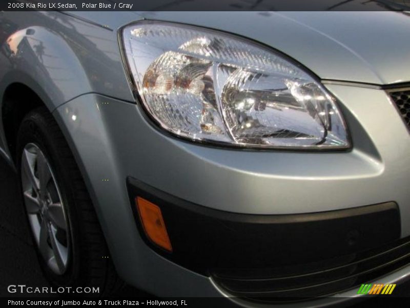 Polar Blue / Gray 2008 Kia Rio LX Sedan
