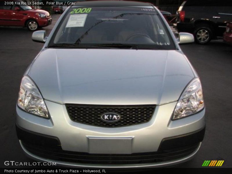 Polar Blue / Gray 2008 Kia Rio LX Sedan
