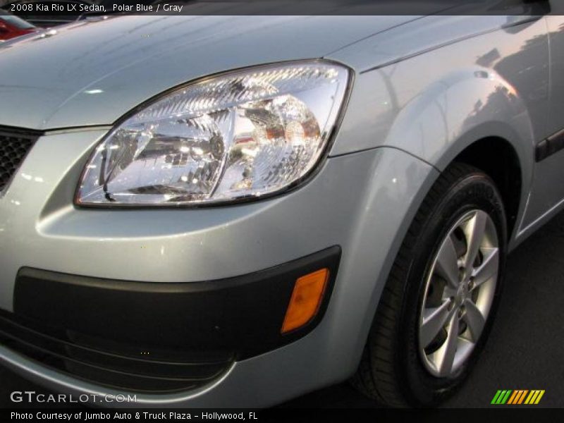 Polar Blue / Gray 2008 Kia Rio LX Sedan