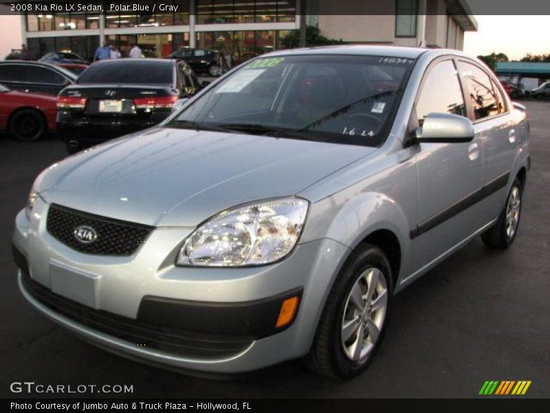Polar Blue / Gray 2008 Kia Rio LX Sedan