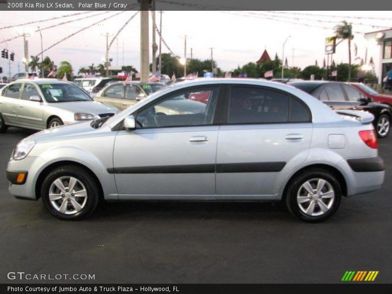 Polar Blue / Gray 2008 Kia Rio LX Sedan