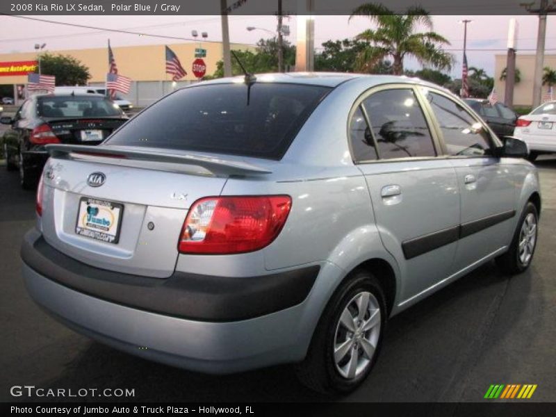 Polar Blue / Gray 2008 Kia Rio LX Sedan