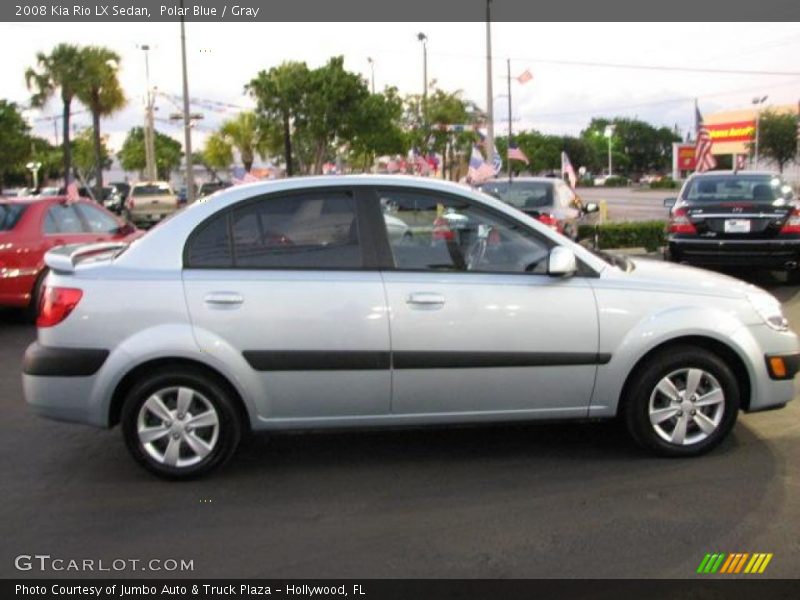 Polar Blue / Gray 2008 Kia Rio LX Sedan