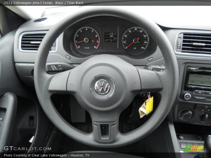 Black / Titan Black 2011 Volkswagen Jetta S Sedan