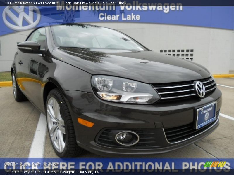 Black Oak Brown Metallic / Titan Black 2012 Volkswagen Eos Executive