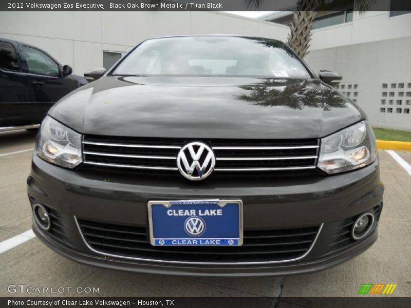 Black Oak Brown Metallic / Titan Black 2012 Volkswagen Eos Executive