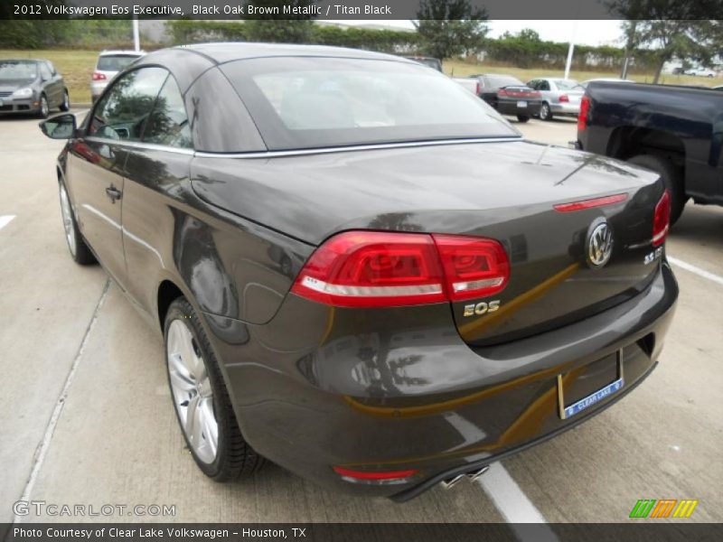 Black Oak Brown Metallic / Titan Black 2012 Volkswagen Eos Executive