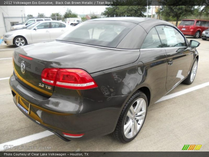 Black Oak Brown Metallic / Titan Black 2012 Volkswagen Eos Executive