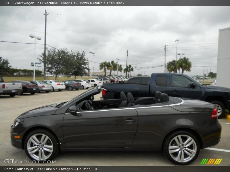 Black Oak Brown Metallic / Titan Black 2012 Volkswagen Eos Executive