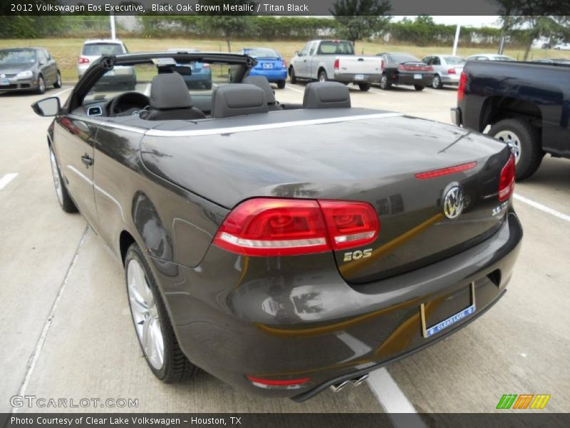 Black Oak Brown Metallic / Titan Black 2012 Volkswagen Eos Executive