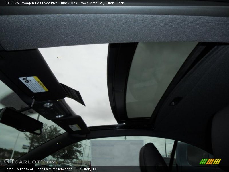 Black Oak Brown Metallic / Titan Black 2012 Volkswagen Eos Executive