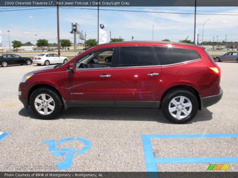 Red Jewel Tintcoat / Dark Gray/Light Gray 2009 Chevrolet Traverse LT