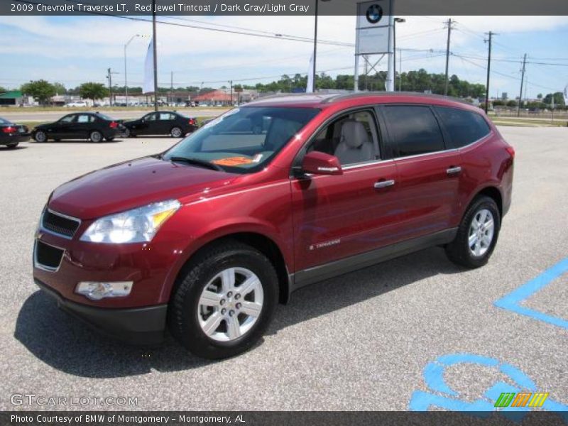 Red Jewel Tintcoat / Dark Gray/Light Gray 2009 Chevrolet Traverse LT