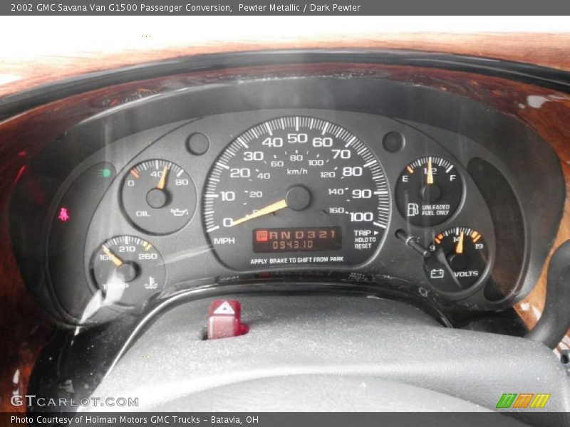  2002 Savana Van G1500 Passenger Conversion G1500 Passenger Conversion Gauges