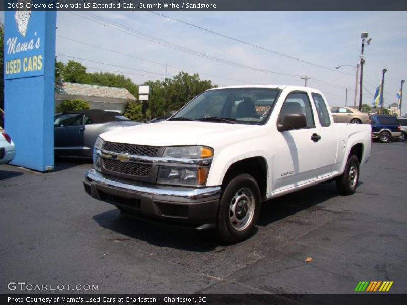 Summit White / Sandstone 2005 Chevrolet Colorado LS Extended Cab