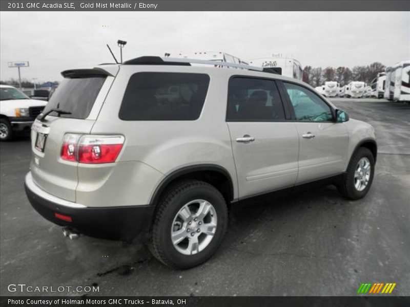 Gold Mist Metallic / Ebony 2011 GMC Acadia SLE