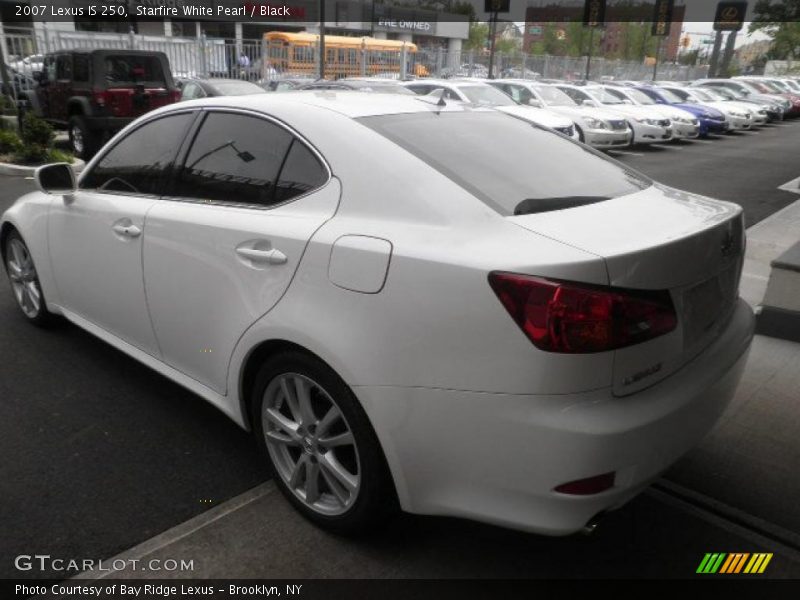 Starfire White Pearl / Black 2007 Lexus IS 250