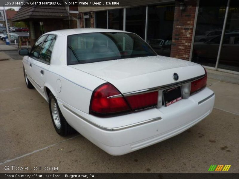 Vibrant White / Deep Slate Blue 1998 Mercury Grand Marquis GS