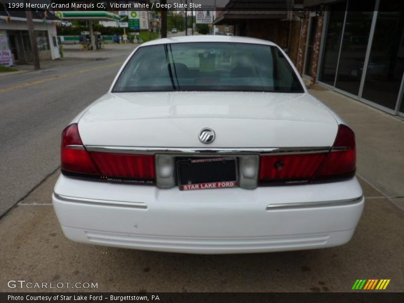 Vibrant White / Deep Slate Blue 1998 Mercury Grand Marquis GS
