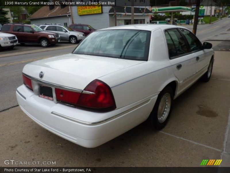 Vibrant White / Deep Slate Blue 1998 Mercury Grand Marquis GS