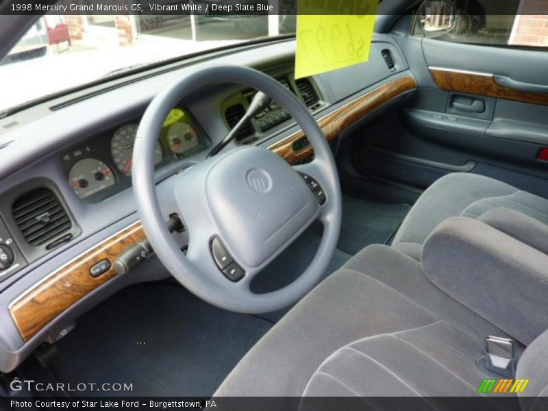 Vibrant White / Deep Slate Blue 1998 Mercury Grand Marquis GS