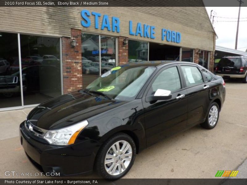 Ebony Black / Medium Stone 2010 Ford Focus SEL Sedan