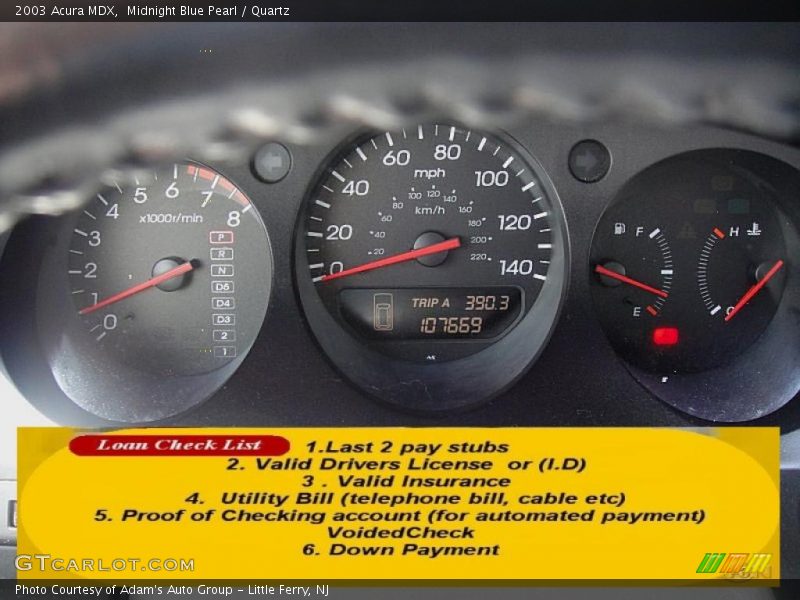 Midnight Blue Pearl / Quartz 2003 Acura MDX