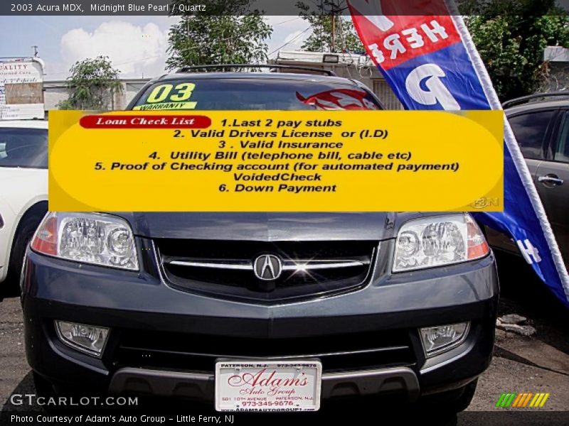 Midnight Blue Pearl / Quartz 2003 Acura MDX
