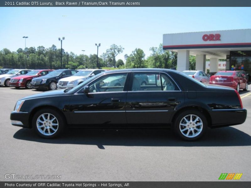 Black Raven / Titanium/Dark Titanium Accents 2011 Cadillac DTS Luxury