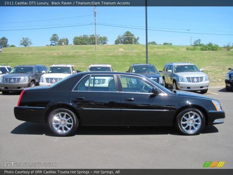 Black Raven / Titanium/Dark Titanium Accents 2011 Cadillac DTS Luxury