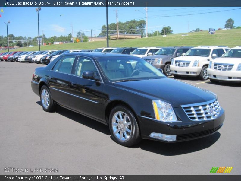 Black Raven / Titanium/Dark Titanium Accents 2011 Cadillac DTS Luxury