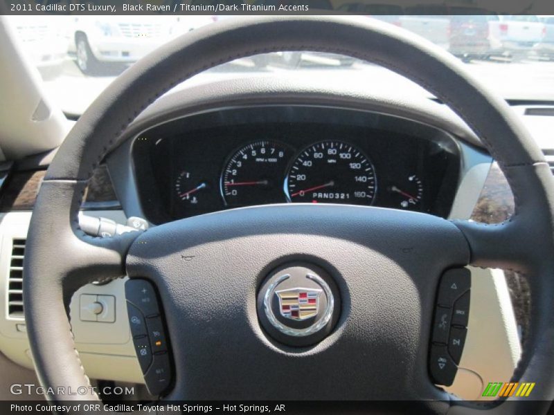 Black Raven / Titanium/Dark Titanium Accents 2011 Cadillac DTS Luxury
