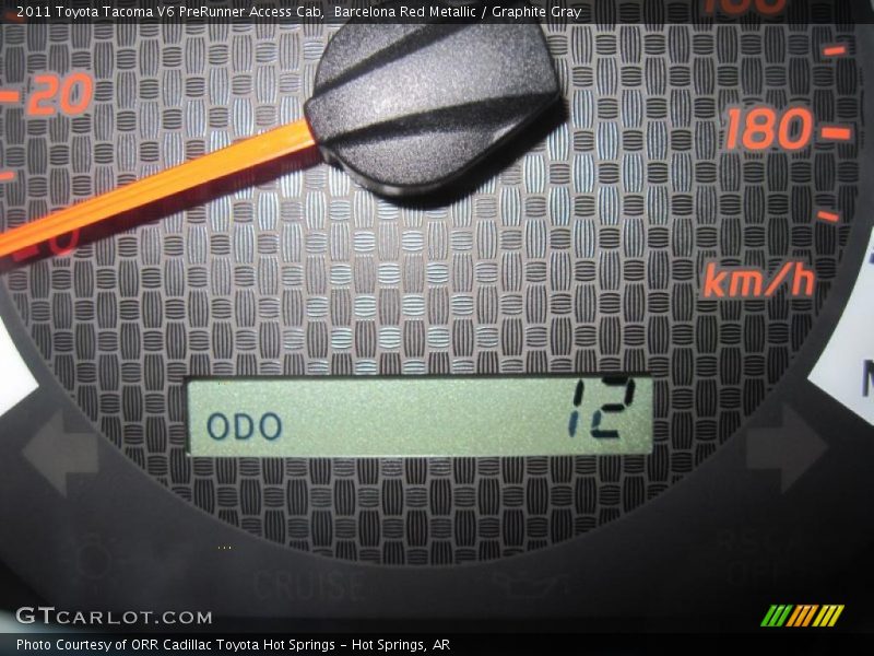 Barcelona Red Metallic / Graphite Gray 2011 Toyota Tacoma V6 PreRunner Access Cab