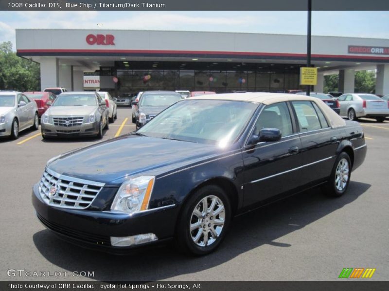 Blue Chip / Titanium/Dark Titanium 2008 Cadillac DTS