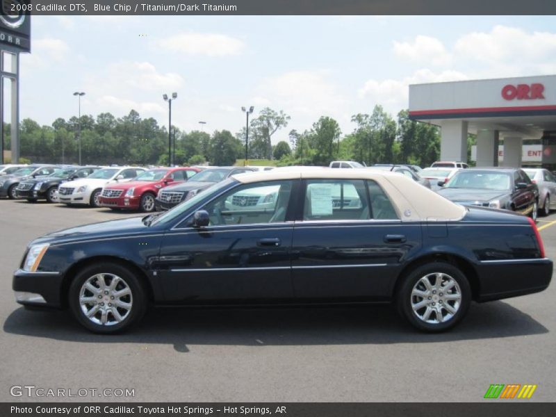 Blue Chip / Titanium/Dark Titanium 2008 Cadillac DTS