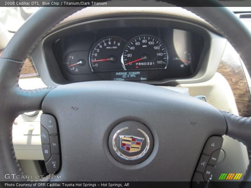 Blue Chip / Titanium/Dark Titanium 2008 Cadillac DTS