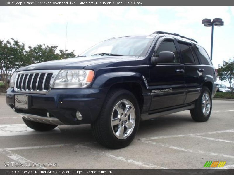 Midnight Blue Pearl / Dark Slate Gray 2004 Jeep Grand Cherokee Overland 4x4