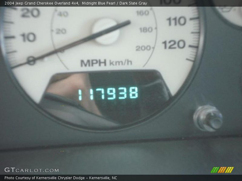 Midnight Blue Pearl / Dark Slate Gray 2004 Jeep Grand Cherokee Overland 4x4