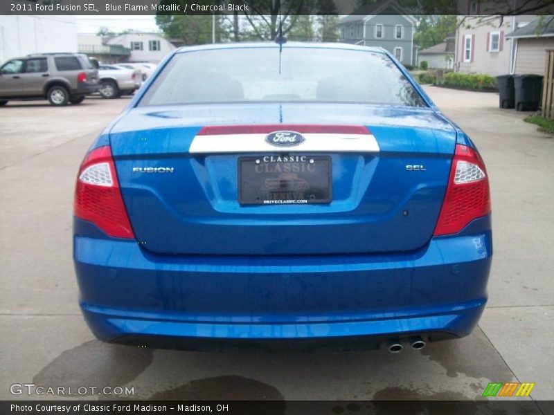 Blue Flame Metallic / Charcoal Black 2011 Ford Fusion SEL