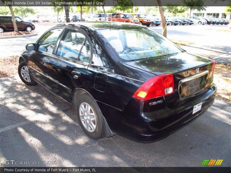 Nighthawk Black Pearl / Gray 2003 Honda Civic DX Sedan