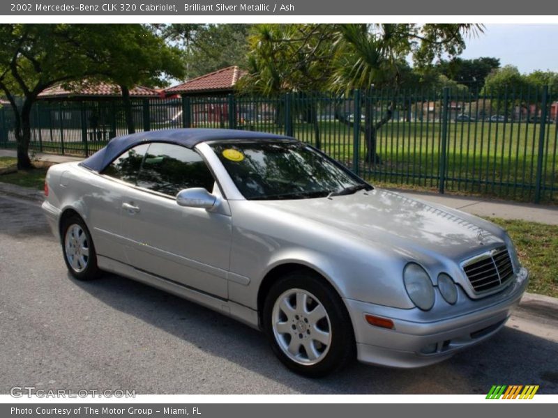 Brilliant Silver Metallic / Ash 2002 Mercedes-Benz CLK 320 Cabriolet
