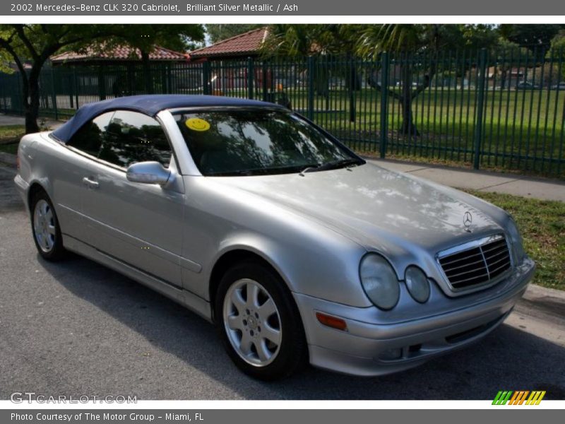 Brilliant Silver Metallic / Ash 2002 Mercedes-Benz CLK 320 Cabriolet