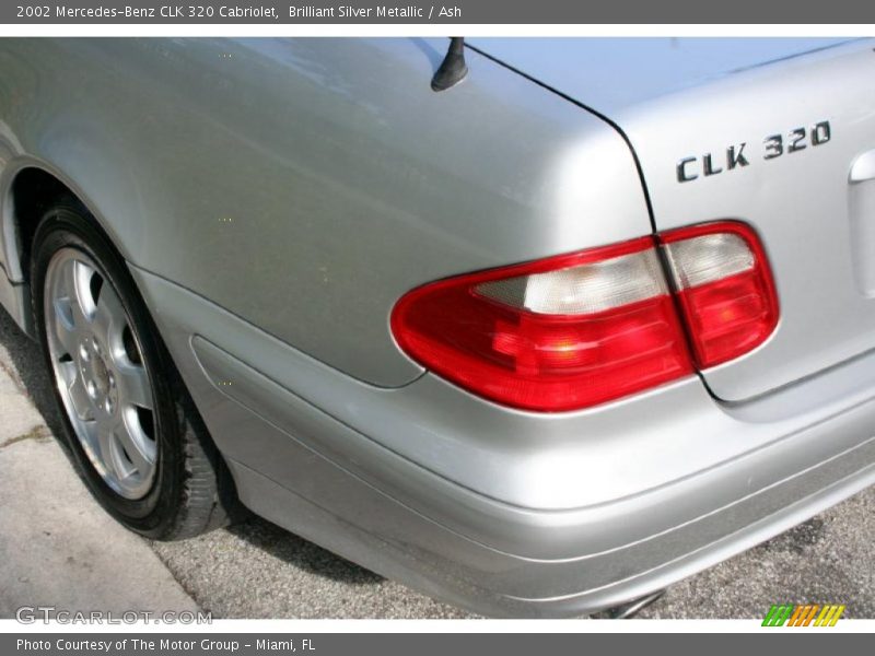 Brilliant Silver Metallic / Ash 2002 Mercedes-Benz CLK 320 Cabriolet