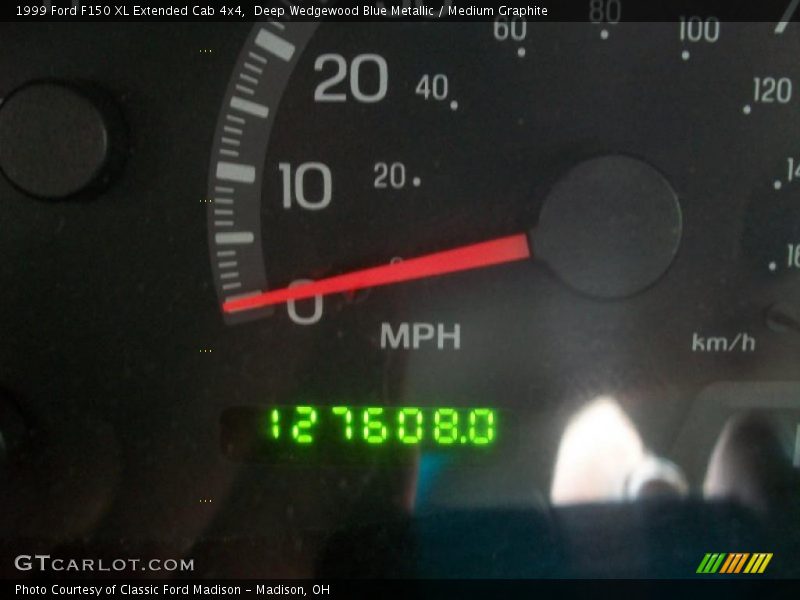 Deep Wedgewood Blue Metallic / Medium Graphite 1999 Ford F150 XL Extended Cab 4x4