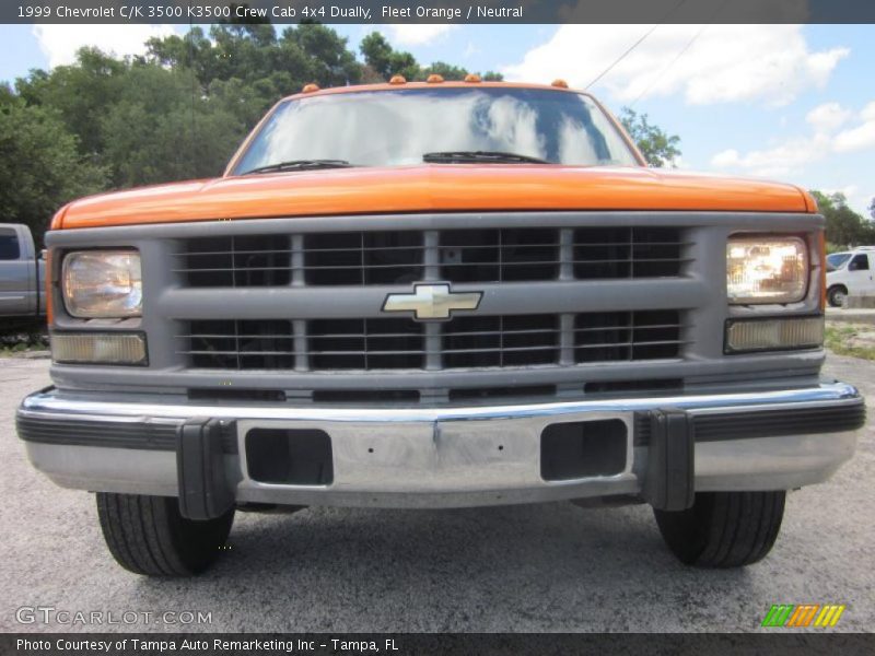 Fleet Orange / Neutral 1999 Chevrolet C/K 3500 K3500 Crew Cab 4x4 Dually
