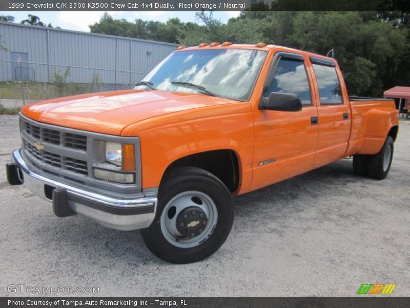 Front 3/4 View of 1999 C/K 3500 K3500 Crew Cab 4x4 Dually