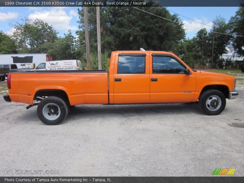  1999 C/K 3500 K3500 Crew Cab 4x4 Dually Fleet Orange